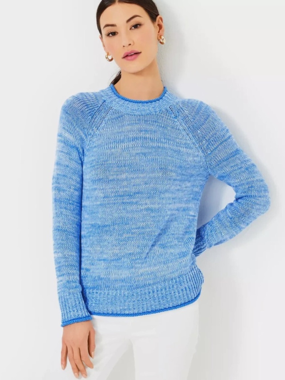 NWT Lilly Pulitzer Heathered Sky Blue Crewneck Sweater